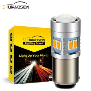 Ruiandsion BAX15D LED Ampoule Phare De Moto Signal De Voiture 6-24V Blanc Chaud - Imagen 1 de 9