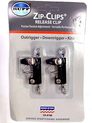 Rupp Zip-Clips Boat Fishing Outrigger Release Clips CA-0106 - 2 in Pack - New - Image 1 of 2