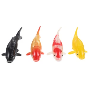 4 Pcs Pvc Aquarium Fish Decor Artificial Floating Goldfish Tank Toy - Picture 1 of 12