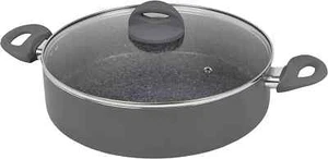 Cazuela con tapa de vidrio templado Homiu poco profunda antiadherente utensilios de cocina para asar - Imagen 1 de 4