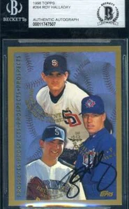 Roy Halladay 1998 Topps Rookie BAS Beckett Coa Autograph Authentic Hand Signed - Picture 1 of 1