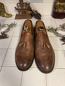 BROOKS BROTHERS Authentic made in ITALY BROWN TASSELED LOAFER 12 M - Picture 1 of 16