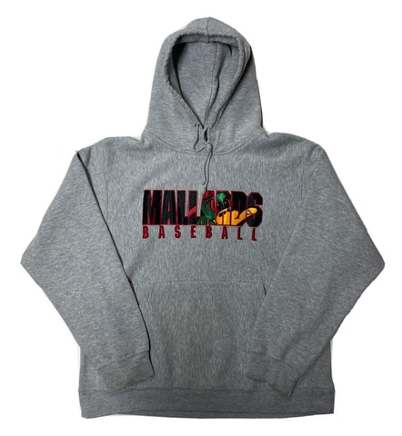 Madison Mallards Baseball Hoodie Sweatshirt Weave Men Large Sewn Graphic Vintage Cover