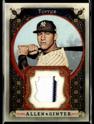 L110 - 2023 Topps Allen & Ginter Gleyber Torres #AGRB-GT Allen & Ginter Relics B - Image 1 of 2