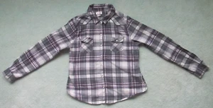 Mossimo Supply Co Women's Western Flannel Shirt ~ Pearl Snaps ~ Size L ~ Used - Picture 1 of 21