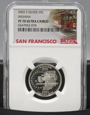 2002 S Indiana Silver NGC PF 70 UCAM - Image 1 of 3