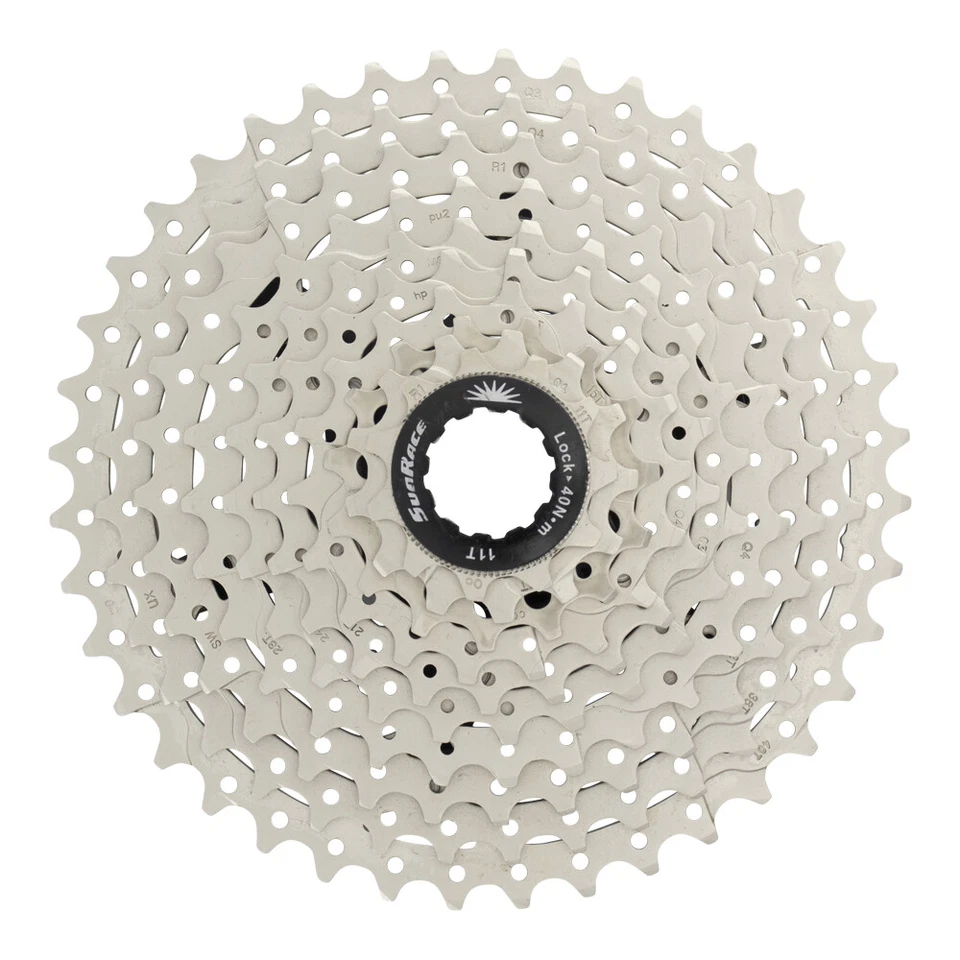 SUNRACE ВЕЛОСИПЕД 10 СКОРОСТЬ СОЛНЦЕ ГОНКИ КАССЕТА 11/40T ИНДЕКС CSMS3 В МЕТАЛЛИЧЕСКОМ СЕРЕБРЕ - Изображение 1 из 1