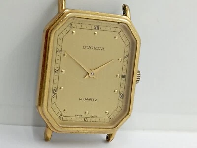 VINTAGE Swiss Gold Plated DUGENA quartz Cal ESA FHF and Junghans Movement Parts  - Image 1 of 4