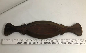 Vintage sign or emblem 16.5" x 4" Bureau Embellishment? Wood Cutout Carving - Picture 1 of 9