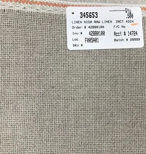 Zweigart 20 count aida Raw Linen cross stitch samplers primitive natural - Picture 1 of 1