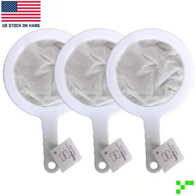 Set of 3 Kitchen Ultra-Fine Nylon 100/200/400 Mesh Strainer Plastic Sieve Filter - Image 1 of 4