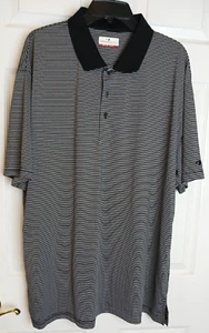Camisa de golf Grand Slam para hombre 2XB 2XG 2XL rendimiento negro blanco rayas #E2 - Imagen 1 de 8