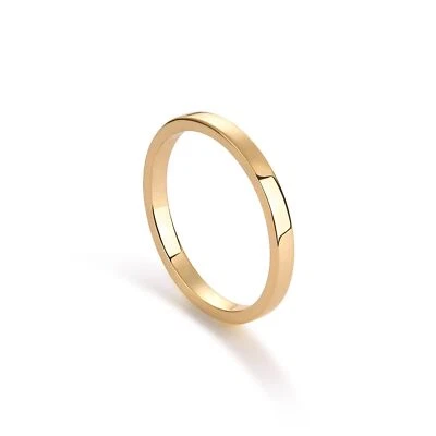 PAVOI 14K Gold Plated Twist Stacking Ring | Bands for Women Yellow Gold 7 - Image 1 of 4