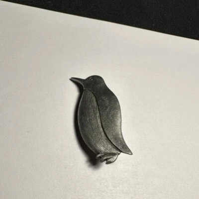 企鹅鸟胸针锡色 — 第 1/4 张图片