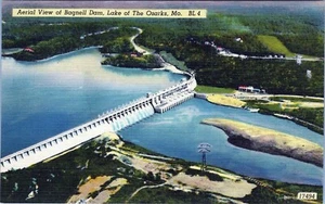 Bagnell Dam Aerial View Lake of the Ozarks Missouri Postcard Unposted - Picture 1 of 2