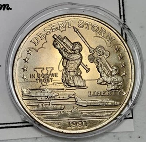 Primera colección de monedas de cuproníquel Tormenta del Desierto del Mundo 1991 Nueva Casa de la Moneda de Queensland - Imagen 1 de 4