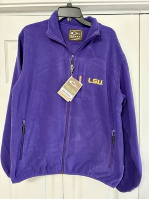 Мужская флисовая куртка Drake Waterfowl LSU Purple.  Размер M. новый с Ярлыками  - Изображение 1 из 4