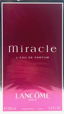 LANCOME MIRACLE L'EAU DE PARFUM SPRAY FOR WOMEN 3.4 Oz / 100 ml BRAND NEW IN BOX - Image 1 of 4