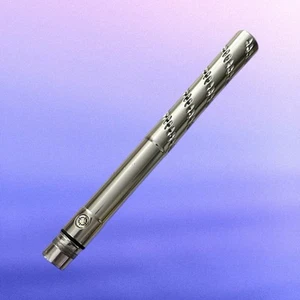 Smart Parts 14” Teardrop Gloss Silver Clear Freak Barrel Tip Paintball Gun - Picture 1 of 3