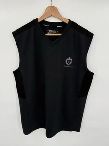 Nike Golf Wool Tech Vest Uomo Medium Nero Misto Lana Maglia The Hills Course Logo - Foto 1 di 7