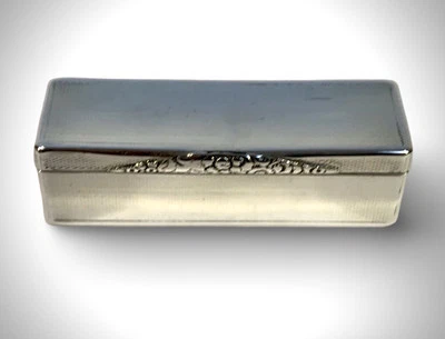 Caja de tabaco georgiana de plata maciza de ley Londres 1822 William Edwards 76 g Foto 1 de 4