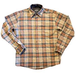 Pendleton Men’s Lodge Wool Flannel Plaid Button Up Shirt Size MEDIUM - Picture 1 of 9