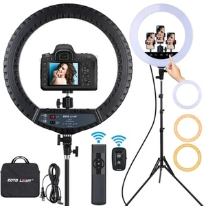 NEW Eoto Light LED Ring Light 21 Inches With Touch Panel And Tripod Stand - Picture 1 of 11