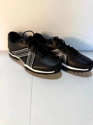 耐克 Delight IV 女式高尔夫鞋黑色白色皮革系带钉鞋 8 — 第 1/4 张图片