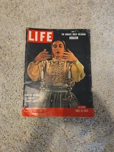 LIFE MAGAZINE - June 13 1955 - Judaism - Bill Vukovich Indy 500 Death - Picture 1 of 2