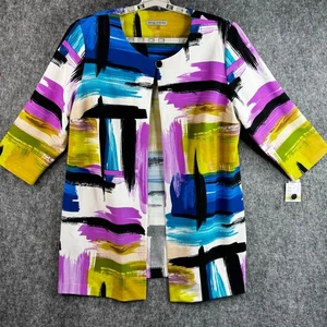 Chaqueta túnica Danny And Nicole talla 18 W púrpura multicolor - Imagen 1 de 8