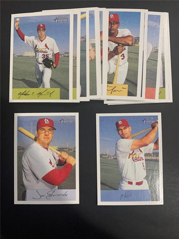 Juego de 14 cartas del equipo Bowman Heritage St. Louis Cardinals 2002 con SP Foto 1 de 1
