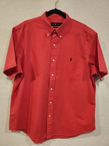 Camisa Polo Ralph Lauren Para Hombre XL Calce Clásico Roja Manga Corta Con Botones... - Imagen 1 de 9