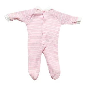 Pijama infantil a rayas rosa de colección con patas de una pieza - Imagen 1 de 6