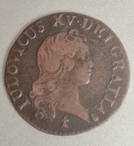 louis XV buste enfantin ♦ LIARD ♦ 1721 S ♦ Reims ♦ BRONZE RARE R2 ! TTB - Imagen 1 de 2