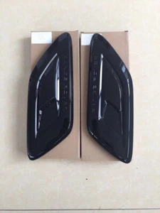 2X Cubierta de rejilla de aire de ventilación del capó delantero para Range Rover Sport 2018-2022 negro brillante - Imagen 1 de 6