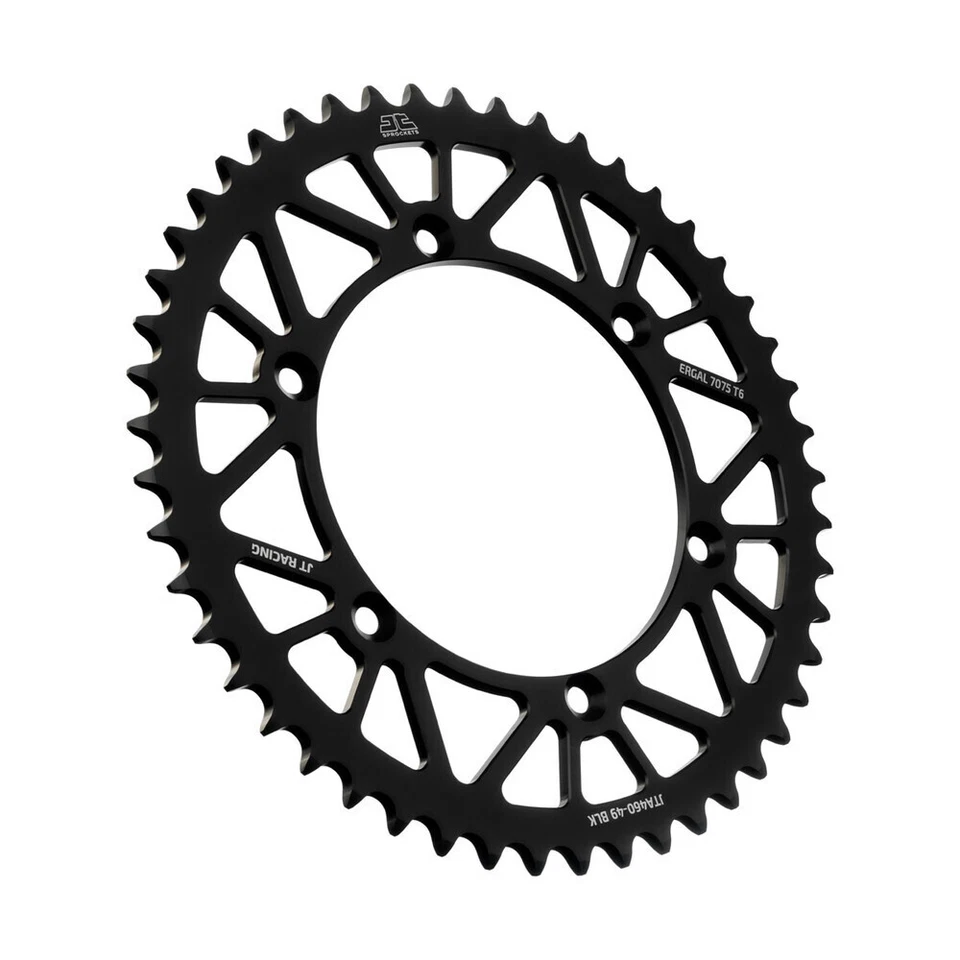 JT Aluminum BLK Rear Sprocket 49 Tooth KX 125 250 500 250F 450F KDX KLX 250 300 - Image 1 of 1