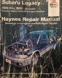 Subaru Legacy 1990-1998 Haynes Repair Manual 89100 Worn Shows Wear Usable - Bild 1 von 9