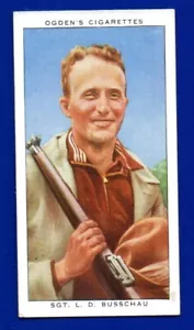 SGT. L. D. BUSSCHAU RIFLERY BISLEY 1937 OGDEN'S CHAMPIONS OF 1936 #41 NO CREASES - Picture 1 of 2
