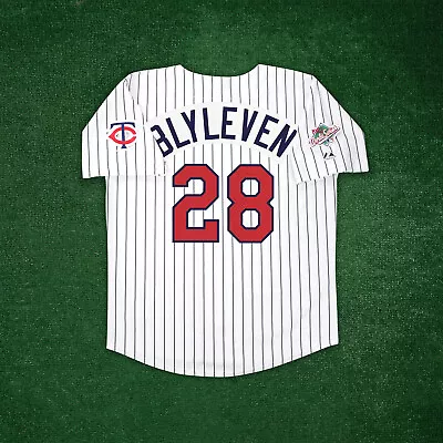 Bert Blyleven 1987 Minnesota Twins World Series Cooperstown Men's Home Jersey - Image 1 of 4