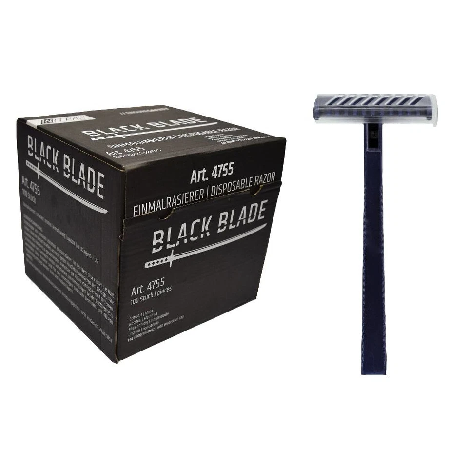 Einwegrasierer 100 Stück schwarz, Black Blade 1 Klinge Tattoo Rasierer - Bild 1 von 1