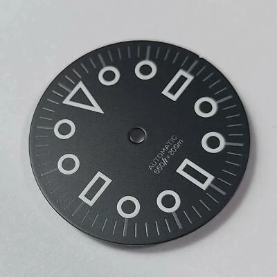 Stealth SUB Dial for Seiko SKX007, Seiko MOD part, fits NH35, C3Lume, BLACK - Image 1 of 3