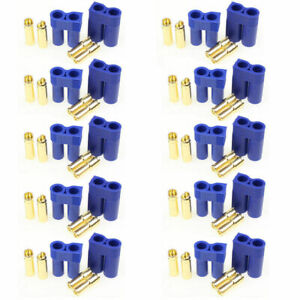 10 Pairs EC5 Device Connector Plug for RC Car Plane Helicopter Battery Lipo ESC