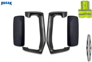 Juego de cubiertas de brazo de espejo negro mate compatible con Volvo VNL 2004+ - Imagen 1 de 11