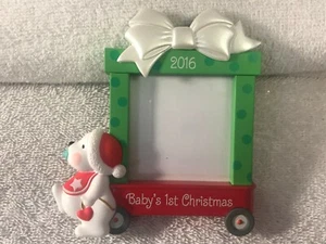 Christmas photo frame ornament baby's 1st christmas hallmark EX4997 - Picture 1 of 6