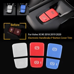 Aluminum Alloy Car Electronic Handbrake P Button Trim For Volvo XC40 2018-2020 - Picture 1 of 9