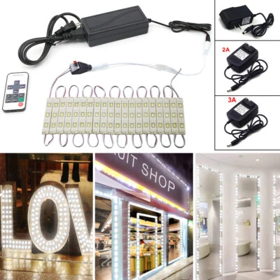 Remote+Power+ 10-200ft 5730 SMD LED Module Injection Light Storefront Sign Lamp - Image 1 of 4