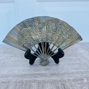 Vintage Mid Century Modern Messing Ventilator Phönix Pfau Wanddeko - Bild 1 von 6