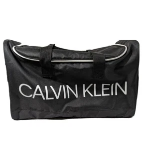 Calvin Klein Black And White Duffle Bag Soft Bag Gym Large Logo NEW WITH TAGS - Picture 1 of 4