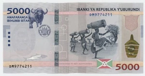 Burundi 5000 Franken 7-11-2022 Pick 58 UNC Banknote unzirkuliert - Bild 1 von 2