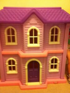 Rare Lavender Purple Little Tikes My Size Barbie Doll House Mansion Excellent